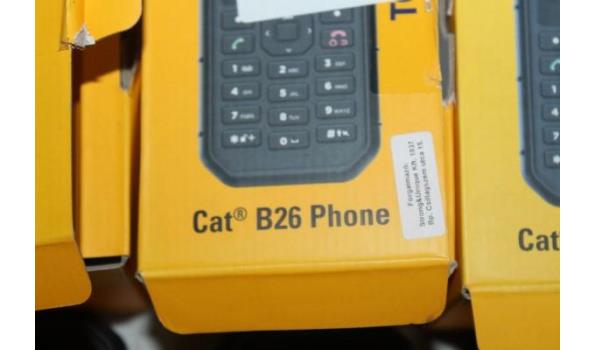 3 mobiele telefoons CAT, type B26, werking niet gekend, zonder kabels